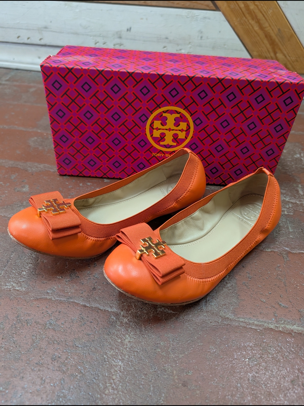 Tory Burch Sedgewick Ballet Flats Poppy red